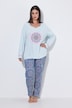 Pyjama, Schneeflocken-Mandala, Herzausschnitt, Langarm