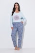 Pyjama, Schneeflocken-Mandala, Herzausschnitt, Langarm