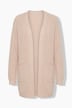 Strickjacke, Rippstrick, offene Form, Langarm