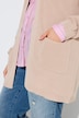 Strickjacke, Rippstrick, offene Form, Langarm