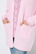 Strickjacke, Rippstrick, offene Form, Langarm