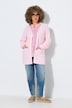 Strickjacke, Rippstrick, offene Form, Langarm
