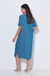 Bigshirt, gemustert, Rundhals, Halbarm, extralang