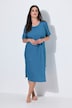 Bigshirt, gemustert, Rundhals, Halbarm, extralang