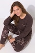 Pyjama, ornamenten, ronde hals, lange mouwen, modalmix