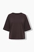 Sweatshirt, boxy fit, ronde hals, korte raglanmouwen