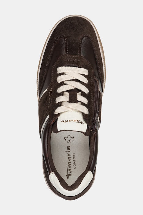 Leder-Sneaker, Tamaris Comfort, Wechselfußbett, Wide Fit