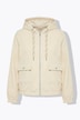 Cordjacke, A-Linie, Kapuze, langarm, elastischer Saum