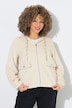 Cordjacke, A-Linie, Kapuze, langarm, elastischer Saum
