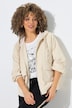 Cordjacke, A-Linie, Kapuze, langarm, elastischer Saum