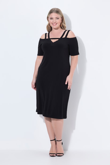 ColdShoulder-jurk, schouderbandjes, vleermuismouwen