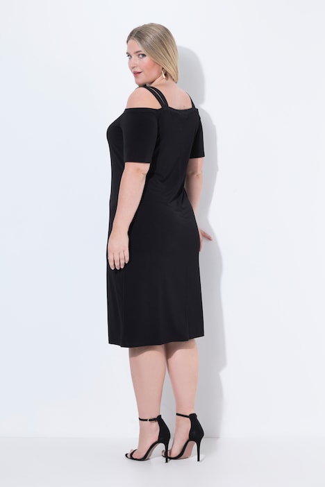 ColdShoulder-jurk, schouderbandjes, vleermuismouwen