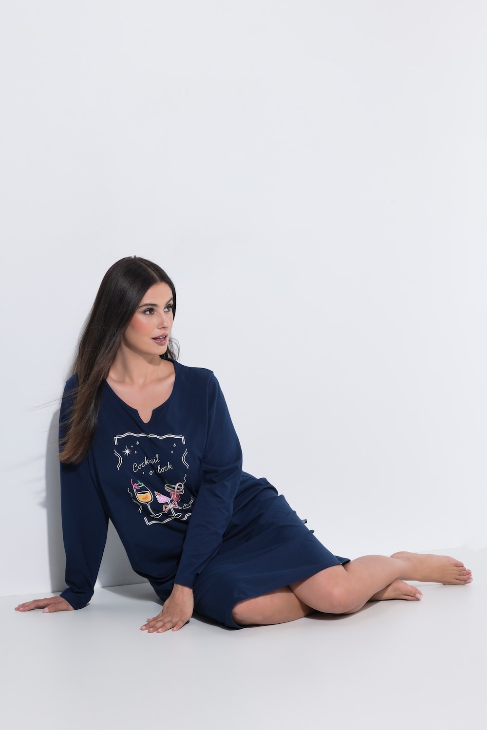 Bigshirts, 2er-Pack, Cocktail, Tunika-Ausschnitt, Langarm