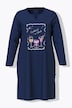 Lot de 2 chemises de nuit / grands T-shirts, col tunisien, manches longues