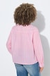 Bluse, Streifen, A-Linie, Volant-Ausschnitt, Langarm