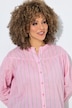 Bluse, Streifen, A-Linie, Volant-Ausschnitt, Langarm