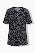 T-shirt i A-linje med fold og V-hals