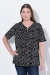 T-shirt i A-linje med fold og V-hals