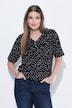 T-shirt i A-linje med fold og V-hals