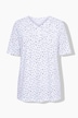 T-shirt i A-linje med fold og V-hals