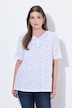 T-shirt i A-linje med fold og V-hals