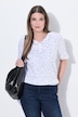 T-shirt i A-linje med fold og V-hals
