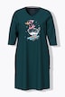 Grand T-shirt, canard faisant du ski, décolleté en V et manches 3/4