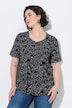 T-Shirt, Zierfalten, A-Linie, Herzausschnitt, Halbarm