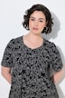 T-Shirt, Zierfalten, A-Linie, Herzausschnitt, Halbarm
