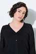Bluse, A-Linie, geraffter V-Ausschnitt, 3/4-Arm