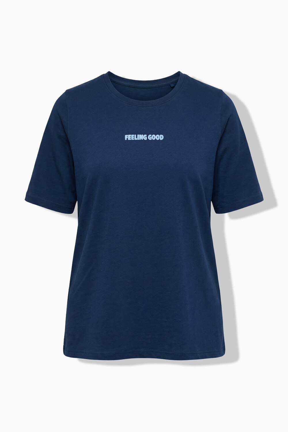 Stora storlekar T-shirt med motivtryck, Dam, blå, storlek: 54/56, Bomull, Ulla Popken