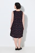 Kleid, Blüten, A-Linie, V-Ausschnitt, ärmellos