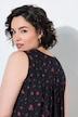 Kleid, Blüten, A-Linie, V-Ausschnitt, ärmellos