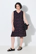 Kleid, Blüten, A-Linie, V-Ausschnitt, ärmellos