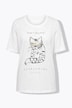 T-Shirt, Katze, Oversized, Rundhals, Halbarm