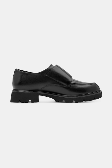 Nappaleder-Schuh, Klettverschluss, Wechselfußbett, Wide Fit
