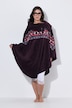 Homewear-Poncho, Plüsch, Norwegermuster, Kragen