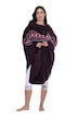 Homewear-Poncho, Plüsch, Norwegermuster, Kragen