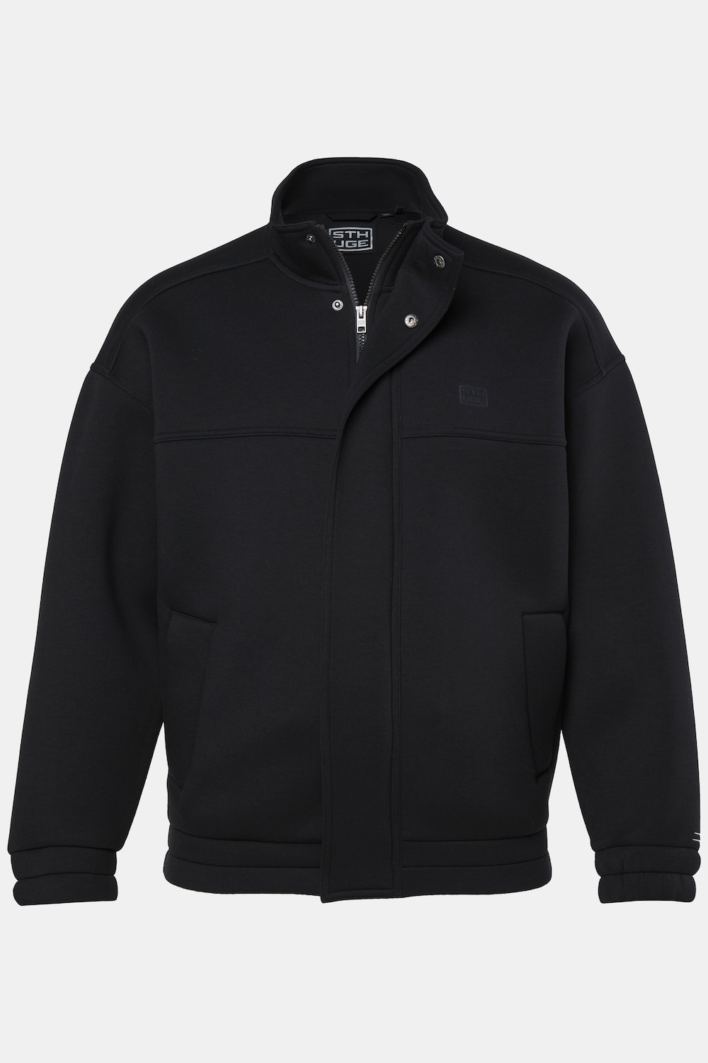 Scuba-Jacke, oversized, Stehkragen, Zipper, bis 8 XL