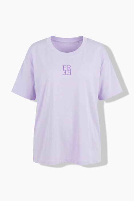 T-Shirt, Rückendruck, Oversized, Rundhals, Halbarm