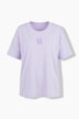 T-Shirt, Rückendruck, Oversized, Rundhals, Halbarm