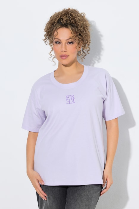 T-Shirt, Rückendruck, Oversized, Rundhals, Halbarm