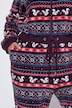 Homewear-Overall, Norwegermuster, Kapuze, Langarm