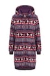 Homewear-Bademantel, Plüsch, Norwegermuster, Langarm