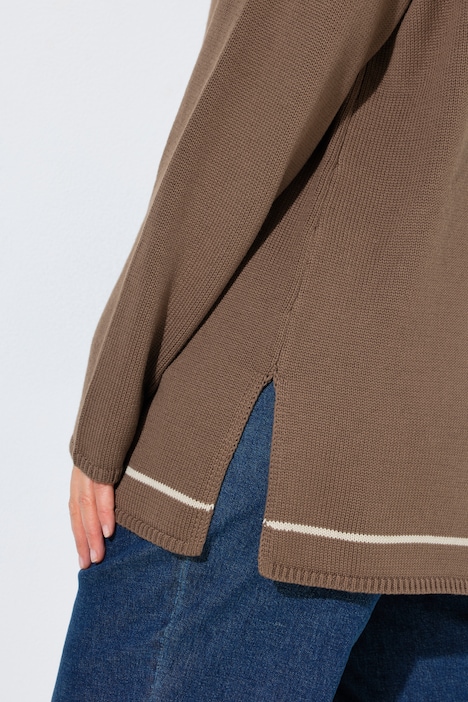 Pullover, Zierlinien, Rundhals, Langarm