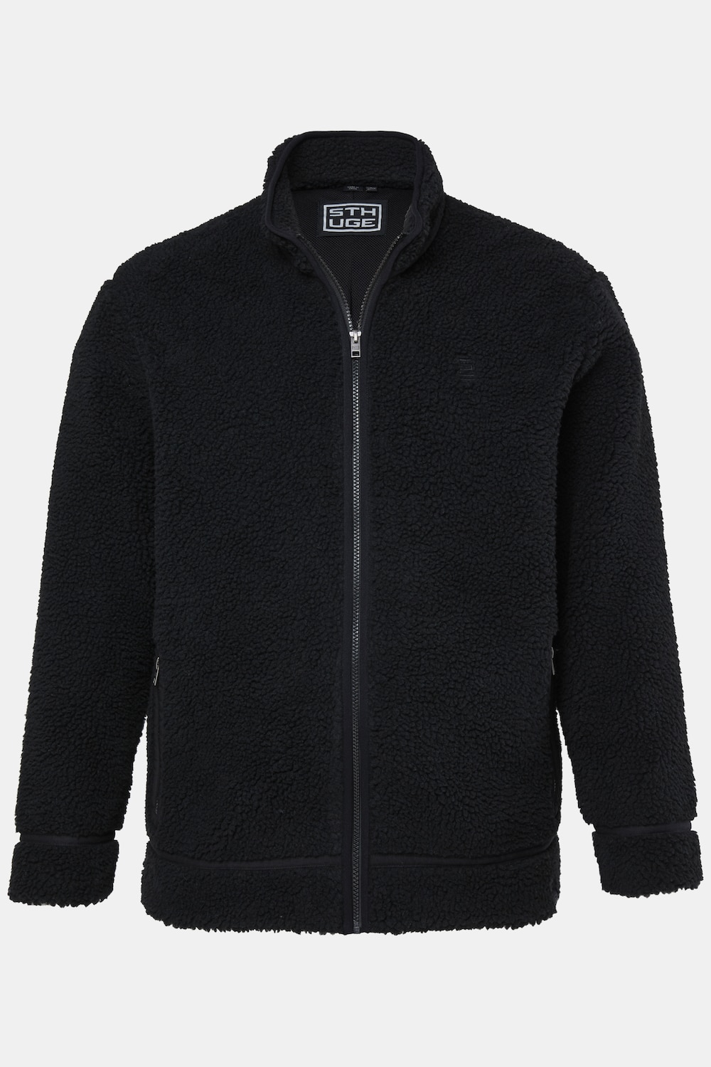 Teddy jas, casual pasvorm, opstaande kraag, tunnelkoord in de zoom, tot 8XL