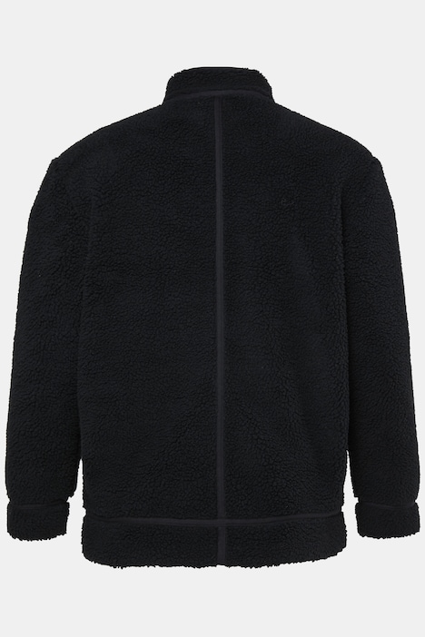 Teddyjacke, lässige Passform, Stehkragen, Saum-Tunnelzug, bis 8 XL