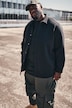 Overshirt, scuba-sweatstof, lange mouwen, kentkraag, tot 8XL