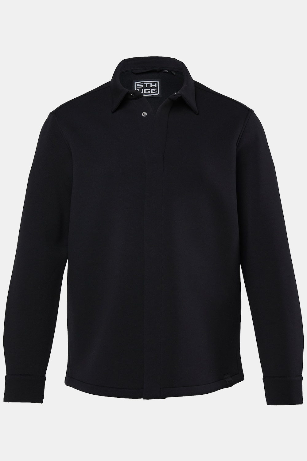 Overshirt, Scuba-Sweat, Langarm, Kentkragen, bis 8 XL