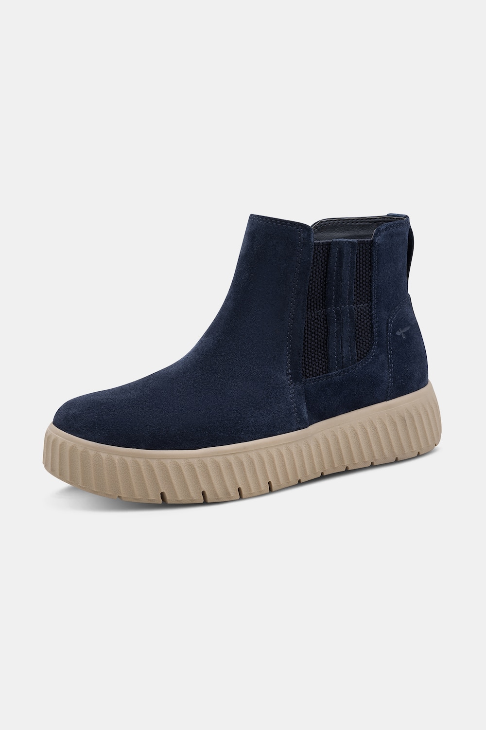 Leder-Chelseaboots, Tamaris Comfort, Veloursleder, Wide Fit